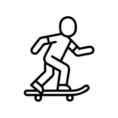 Fototapeta premium vert skateboarding icon, vert skateboarding line art - simple line art of vert skateboarding, perfect for vert skateboarding logos and icons and themed design 