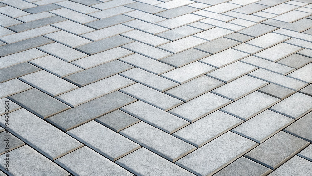 Poster herringbone patterned pavement a textured surface of gray paving stones