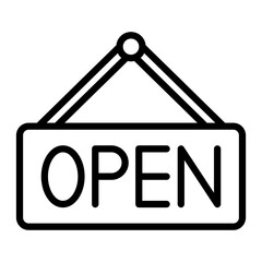 Open Vector Line Icon Design