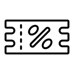 voucher Vector Line Icon Design