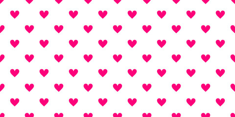 Banner with heart seamless pattern. Valentine's day background