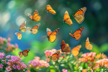 Group of butterfly outdoors nature animal.