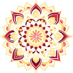 Botanical Mandala with Roses, Daisies, and Pastel Watercolor Hues