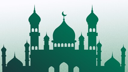 Radiance of Faith A Beautiful Mosque Illuminated by the Spirit of Ramadan, Symbolizing Peace, Devotion, and Togetherness in a Sacred Atmosphere of Reflection and Celebration Under the Crescent Moon