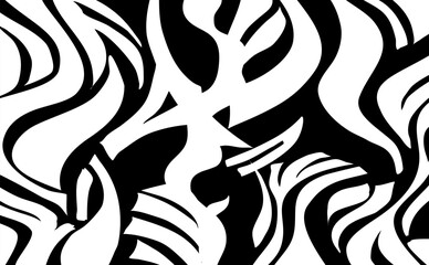 Abstract hand drawn decorative pattern. Vector Illustration.	