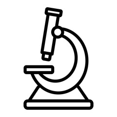 Microscope Vector Line Icon Design