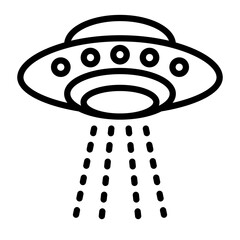 Ufo Vector Line Icon Design