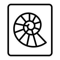 Obraz premium Fossil Vector Line Icon Design