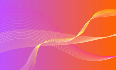 pink orange business smooth lines wave curves with soft gradient abstract background
