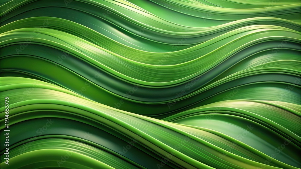 Aufkleber abstract green wavy lines background texture design for modern presentations and digital projects