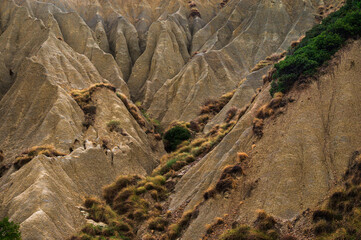 badlands sceneries inside the badlands national park, Matera province, italy