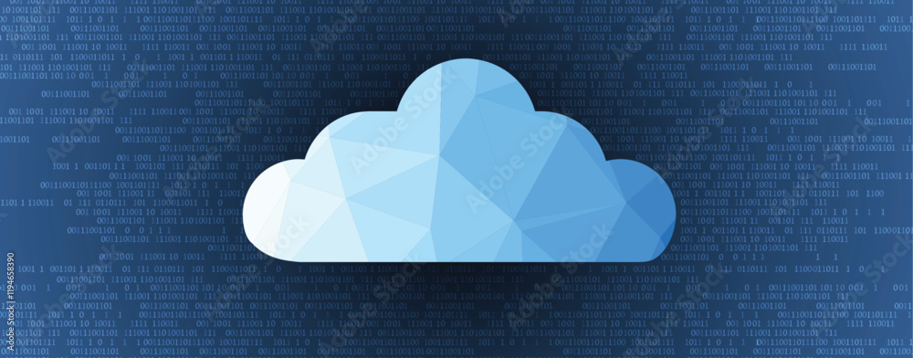 Poster Cloud and computing abstract technology backgeound with circuit elements