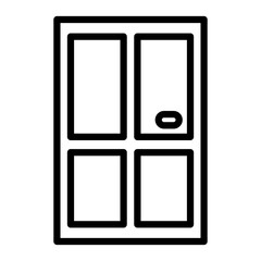 Door Vector Line Icon Design