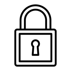Lock Vector Line Icon Design