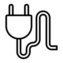 Obraz premium Electric Plug Vector Line Icon Design