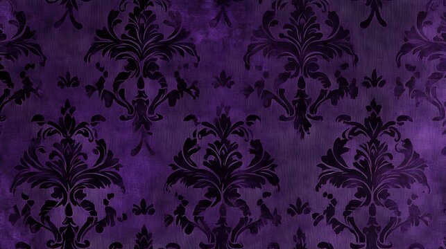 24. A luxurious velvet pattern with rich purple hues and a smooth, plush texture