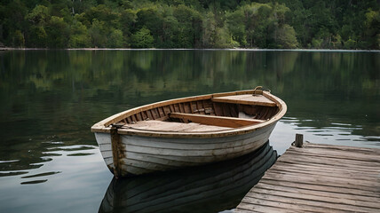 Fototapeta premium boat on the river