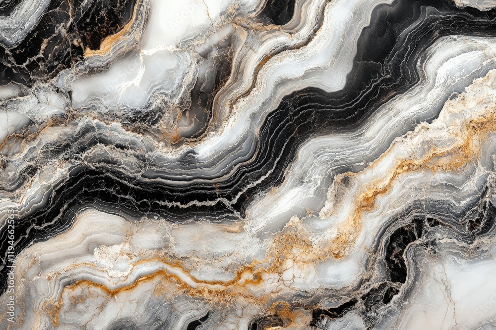 Poster this abstract marble pattern features mesmerizing cream and black swirls, merging modern artistic el