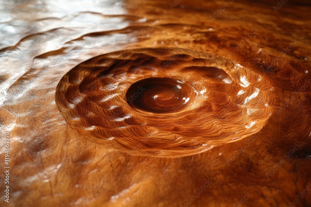 Poster this image depicts a beautifully carved wooden surface. the intricate whorls create a sense of depth