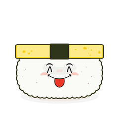 tamago sushi playful face cartoon cute