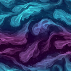 Obraz premium Cosmic Nebula Fluid Streams Repeating Pattern Tile