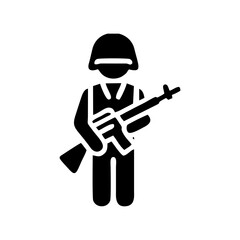 Black soldier vector