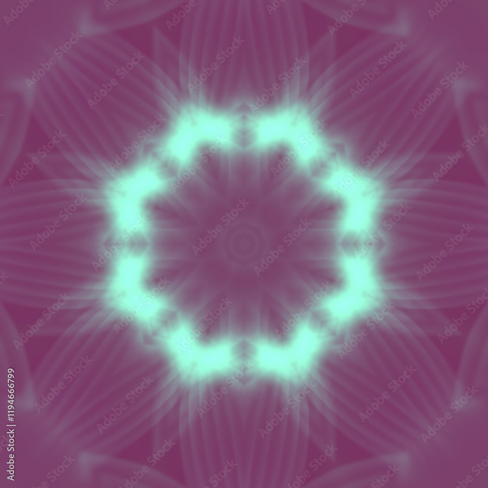 Leinwandbilder illustration of a symmetrical abstract figure in the shape of a star. 3d render