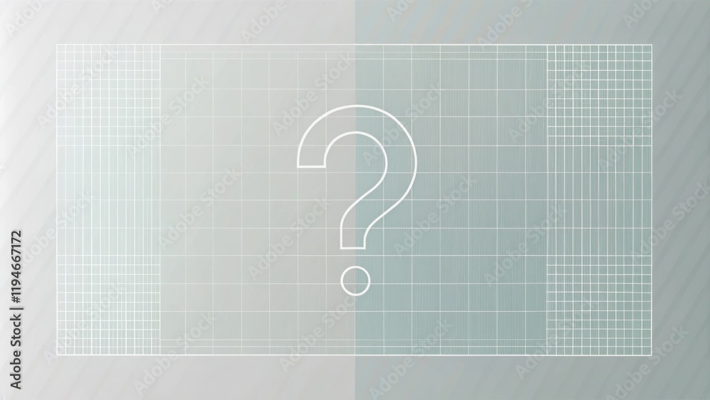 Leinwandbilder uncertain future abstract gridded background with question mark
