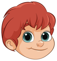 Smiling Red-Haired Boy Illustration