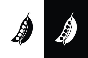 Snow pea icon vector on White Background ,Vector Art Illustration on white background.