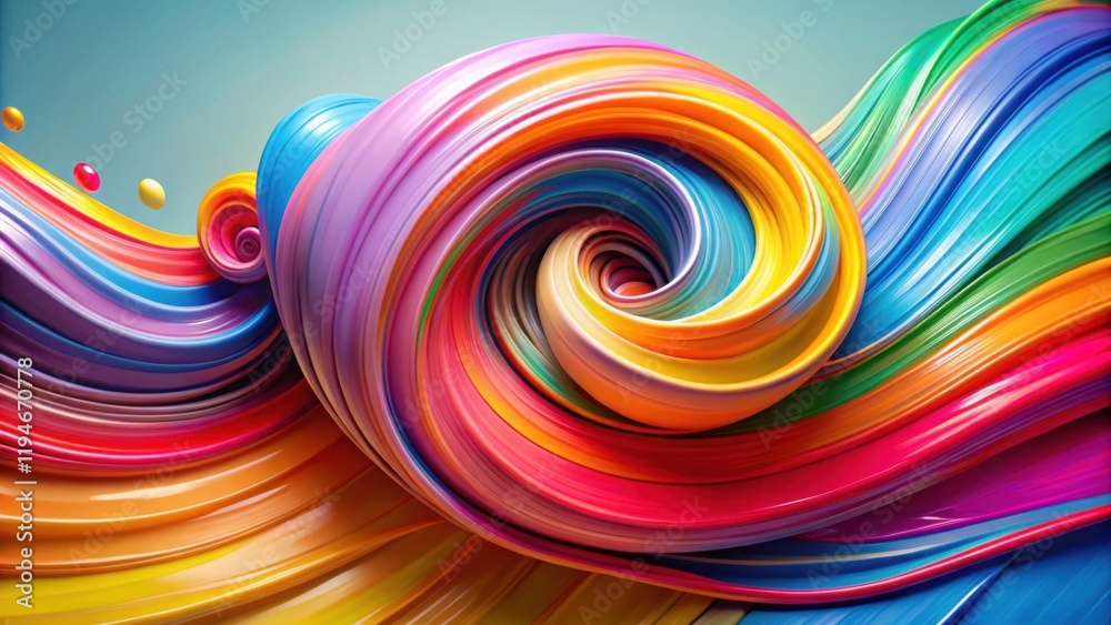 Poster abstract colorful swirling paint design, perfect for dynamic backgrounds and vibrant visuals