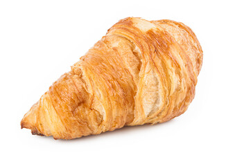 A croissant is a French pastry made from puff pastry in a crescent shape.