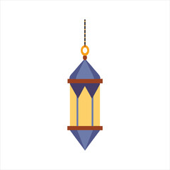 Ramadan Lantern Hanging On Chain Simple Flat Vector