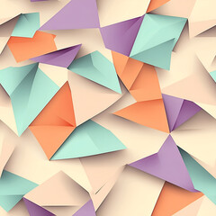 Obraz premium Scattered triangles with translucent color blocks Repeating Pattern Tile