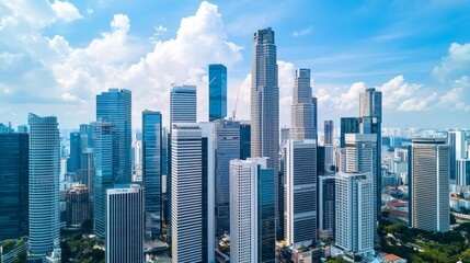 Obraz premium Eco-Friendly Smart City Skyline: Sustainable Urban Development with Renewable Energy Sources