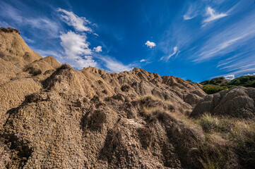 badlands sceneries inside the badlands national park, Matera province, italy