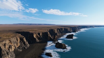 Fototapeta premium Coastal Cliffs and Desert Landscape