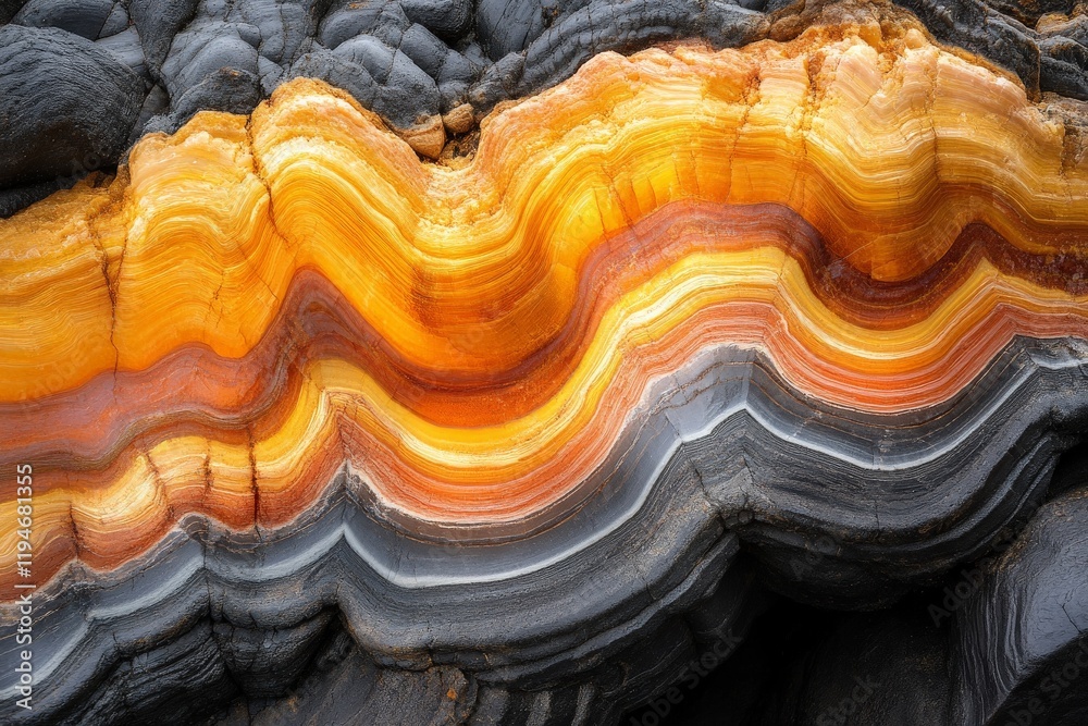 Poster golden-hued waves flow through this rock-like abstract pattern, reflecting warmth and movement, remi