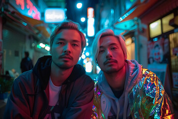 Crumpled Neon Holographic Foil Texture with Bold Colors in a Retro-Futuristic 80s/90s Style for a Photoshoot.