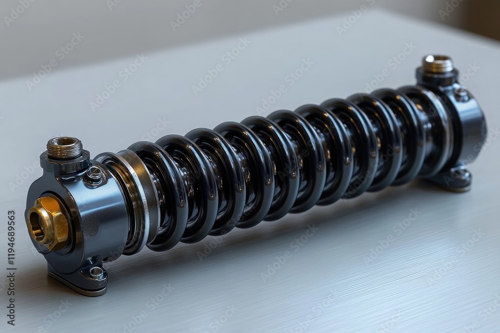 Poster Close-up of a metallic object on a flat surface