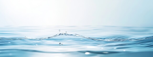 Water molecules captured on a light blue background highlight their essential role in life and the environment