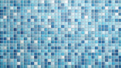 Fototapeta premium A Seamless Pattern of Small Blue and White Square Tiles