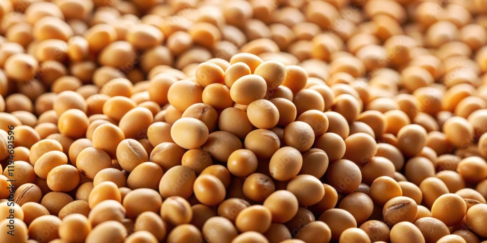Poster a close-up view of a pile of soybeans forming a small mound