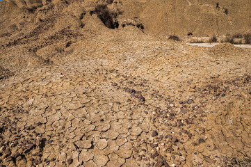 badlands sceneries inside the badlands national park, Matera province, italy