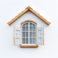 A house with an open window, symbolizing opportunities, welcoming, and openness