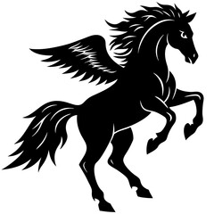 Powerful Black Silhouette of a vector design