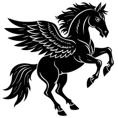 Powerful Black Silhouette of a vector design