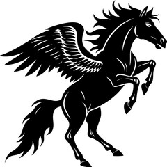 Powerful Black Silhouette of a vector design