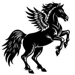 Powerful Black Silhouette of a vector design