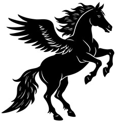 Powerful Black Silhouette of a vector design